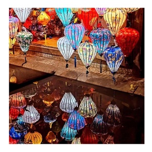Handcrafted Bamboo Silk <b>Lanterns</b> Premium Asian Style Hanging <b>Lamps</b> Wholesale - Product Image 1