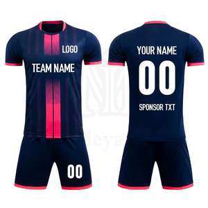 Pantalones cortos de entrenamiento de fútbol de poliéster transpirable personalizados para hombre, camiseta de estilo informal con conjunto completo de uniforme para ropa de fútbol de verano - Product Image 5