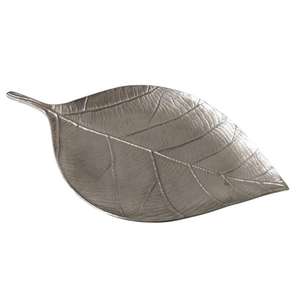 Plateau à fruits en métal, décoration moderne pour la maison, plateaux décoratifs en aluminium en forme de feuille, prix abordables, plateau argenté, prix d'usine - Product Image 2