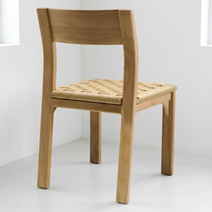 Silla de Comedor de Madera con Respaldo Curvo y Asiento Tejido para Contratos de Hostelería en Villas y Resorts, Proveedor de Exportación de Indonesia B2B - Product Image 3