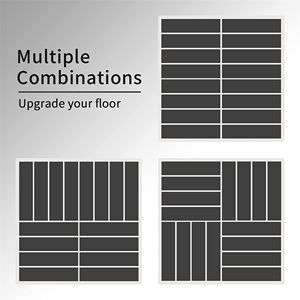 All-Weather Patio Composite Decking <b>Tiles</b> 12"x12" <b>Interlocking</b> Square Outdoor <b>Flooring</b> Four Slat Plastic Patio <b>Tiles</b> for All - Product Image 5