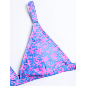 Conjunto de bikini push-up con aros, estampado floral, corte alto, traje de baño de dos piezas para mujer, biquini de verano - Product Image 5