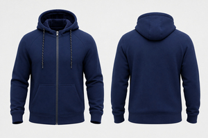 Sudadera con capucha de alto rendimiento para hombre, con cremallera completa, chaqueta de forro polar de lujo - Product Image 2