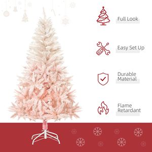 5ft rosa matita albero di natale con rami 450 Base staccabile per la casa festa decorazioni - Product Image 4