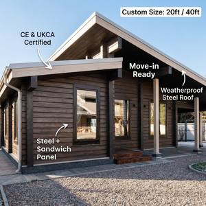 Maison préfabriquée en conteneur ADU pour <span class=keywords><strong>location</strong></span> de vacances et vie en plein air |   Chalet modulaire moderne |   Taille et couleur personnalisées - Product Image 3