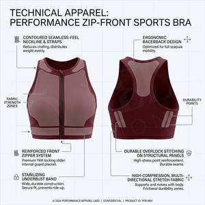 Soutien-gorge de sport sans couture personnalisé avec fermeture éclair frontale, respirant, antichoc, pour l'entraînement, la gym, la course à pied – Vente en gros OEM - Product Image 2