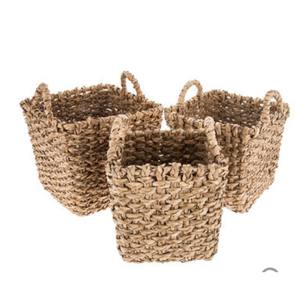 Cestas de Paja Tejidas Naturales al por Mayor, Cestas Decorativas Hechas a Mano con Asas, Decoración Sostenible para Guardería y Sala de Estar - Product Image 2