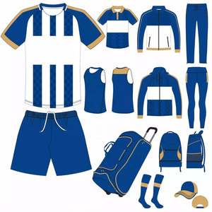 Conjunto Completo de Uniforme de Fútbol Personalizado para Adultos Unisex, 100% Poliéster, Transpirable, de Secado Rápido, Manga Corta, Color Sólido - Product Image 5