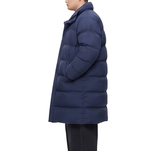 Manteau d'hiver long matelassé pour homme, style doudoune, col rabattable, vente en gros - Product Image 3