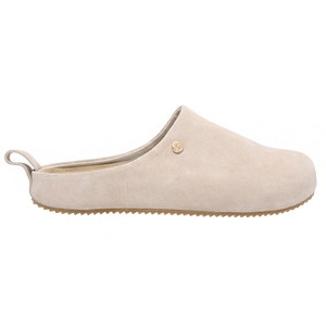 Mules plates confortables en cuir véritable beige pour femme Ann'S, à enfiler, à bout fermé, décontractées - Product Image 2