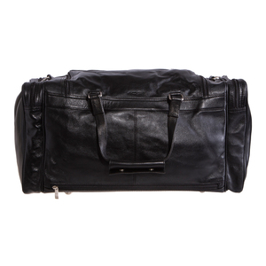 <b>Leather</b> Duffel <b>Bag</b> Weekender Travel <b>Bag</b> with Zipper Closure and Adjustable Strap Black Durable Unisex Duffel <b>Bags</b> - Product Image 4
