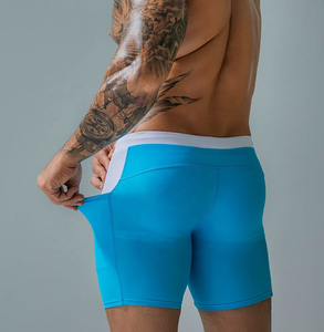 Boxers longs pour hommes en coton extensible, sous-vêtements respirants et doux, short intérieur à taille élastique, confortable pour un usage quotidien et décontracté - Product Image 2