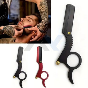 Maquinilla de Afeitar Premium de Acero Inoxidable de Una Sola Hoja para Hombre, Herramienta de Afeitado Facial Desechable de Alta Calidad con Mango de Aleación de Zinc de Doble Filo - Product Image 3