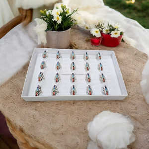 เปิดตัวใหม่ยอดนิยมคุณภาพระดับพรีเมียม 7 จักระแหวนปรับคุณภาพสูงวัสดุโลหะผสมอัญมณีธรรมชาติแหวนลูกปัด - Product Image 5