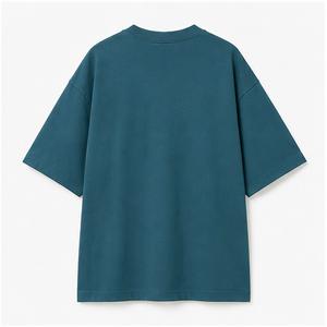 Camiseta Personalizada de Algodón Compacto Color Verde Azulado Oceánico para Hombre, Cuello Redondo, Manga Corta, Talla Extra Grande, MTS-OVR-0013 - Product Image 2