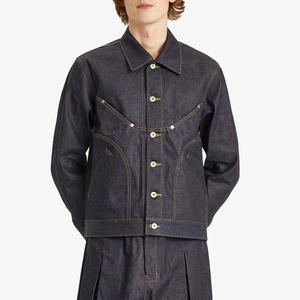 High Quality Premium Embroidered Denim Jacket for Men <b>Vintage</b> Ripped Slim Fit Casual Button Streetwear <b>Windbreaker</b> Outerwear - Product Image 5