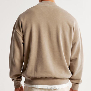 Sudadera de hombre nueva de forro polar, estilo urbano holgado, top de otoño-primavera, jersey con cuello redondo, sudadera con capucha de moda con letras - Product Image 3