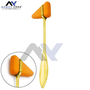 Martillo de percusión médico Taylor chapado en oro con cabezal naranja Stealth, martillo de reflejos Taylor para tendones - Product Image 4
