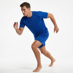 STAR SPEED Custom Logo OEM Private Label Eco-Friendly <b>Mesh</b> Breathable Quick Dry Crew Neck Pockets Lightweight Tennis <b>Shirt</b> Short - Product Image 5