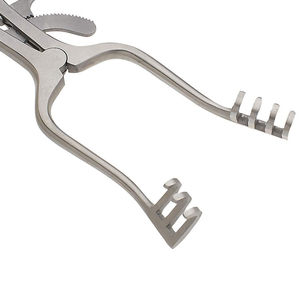 Rétracteur manuel Weitlaner en acier inoxydable de 16 cm, rétracteur osseux à 2 griffes avec pointes émoussées, ensemble d'instruments médicaux auto-serrants - Product Image 6