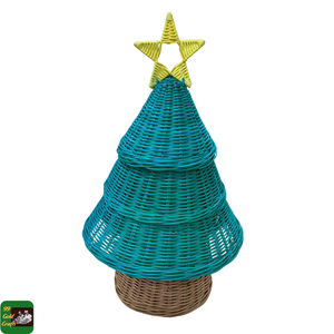Rattan <b>Christmas</b> <b>Tree</b> Rustic Handmade Rattan Decor for Holiday Tabletop Styling and Indoor Decoration from Vietnam - Product Image 5