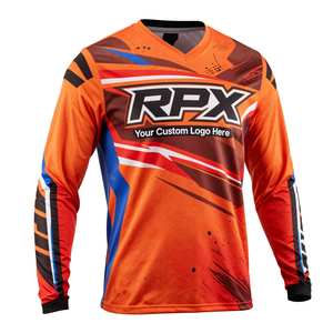Maillot de motocross respirant imprimé de qualité supérieure, vêtements de course avec impression par sublimation, marques de course, commandes personnalisables, maillot de motocross - Product Image 4