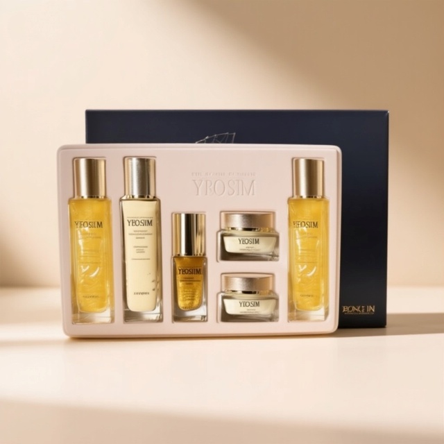 Korean Style Puro Moment Facial Skincare Kit with Toner Essence Cream & Serum-Hydrating Moisturizing for All Skin Types