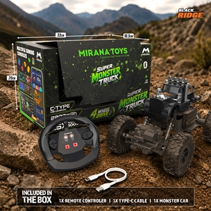 Mirana Crusher, Camioneta Monstruo 4x4, Auto RC |   Vehículo Todoterreno con Control Remoto por Aplicación y Cable USB |   ATV de Alta Velocidad a Escala 1:12 de 20 km/h - Product Image 5