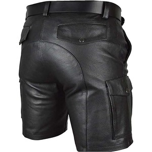 Men's Genuine Leather <b>Shorts</b> Custom Production Premium Quality Stylish Summer Streetwear Wear - Product Image 5