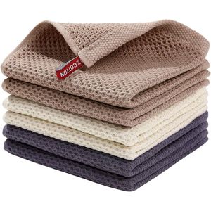 Panni da Cucina Ultra Morbidi in 100% Cotone a Nido d'Ape, Asciugatura Rapida, 30x30 cm, Confezione da 6 Colori Assortiti - Product Image 1