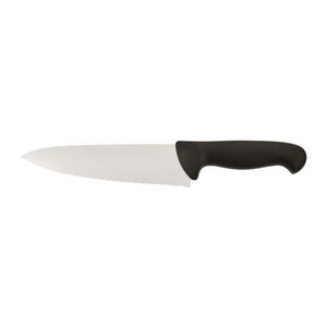 Cuchillos de Cocina Negros con Mango Antideslizante, Hoja Plateada con Punta y Protector de Dedos Curvo para Cortar Alimentos Diariamente y Preparar Comidas - Product Image 1