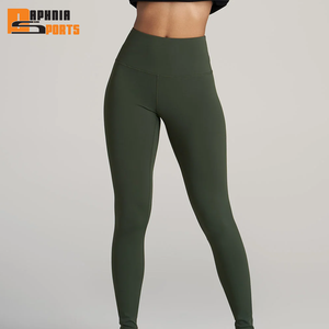 Leggings de sport et de yoga taille haute personnalisés en gros pour femmes, en polyester doux, avec poche, pour la gym et le fitness - Product Image 1