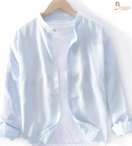 Chemises pour hommes respirantes, décontractées, élégantes, à manches longues, 100% coton tricoté, séchage rapide, écologiques - Product Image 2