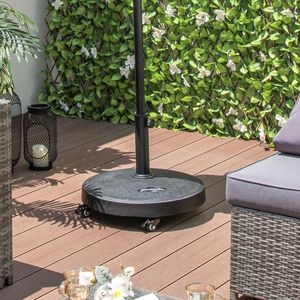 Base per Ombrellone da Esterno da 20,5 Pollici con Ruote e Maniglie, 51 Libbre - Supporto per Ombrellone Resistente e Portatile - Product Image 1