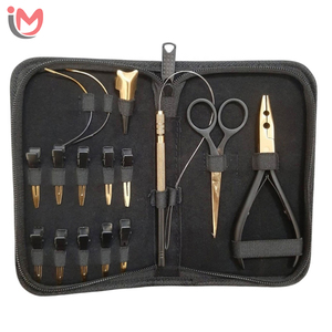 Hair Extension Micro Ring Tool Kit Gold Black Styling <b>Pliers</b> <b>Set</b> for Tape & Micro Links - Product Image 2