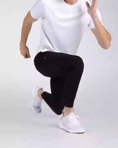 Pantalon de survêtement en coton de haute qualité pour homme, taille élastique, décontracté, fitness, sport, entraînement, noir, pour la gym, vente en gros - Product Image 6