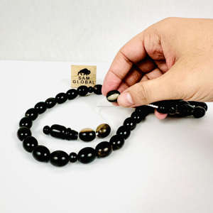 Rosario de cuerno de buey natural de lujo OEM 8*10MM 33 cuentas estilo religioso islámico musulmán Misbaha Tasbih moda con cuentas oración católica - Product Image 5