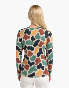 Camiseta de Manga Larga con Estampado de Camuflaje para Mujer, Cuello Redondo, Corte Ajustado, Estilo Casual, Ropa Urbana de Moda - Product Image 2