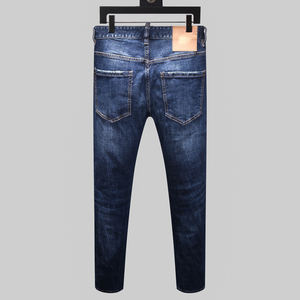 กางเกงยีนส์ผู้ชายทรงตรง ไซส์ใหญ่ ระบายอากาศได้ดี เอวกลาง ทรงสลิม ยืดได้ เหมาะสำหรับฤดูร้อนและฤดูใบไม้ร่วง มีโลโก้ ขายส่ง - Product Image 2