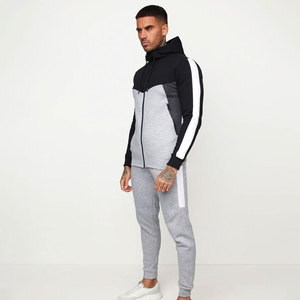 Ensemble décontracté d'hiver pour hommes, vêtements de sport pour frères, tenue de fitness, survêtement lourd uni 2-en-1 pour le jogging - Product Image 4