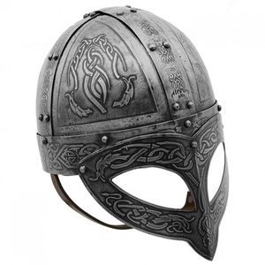 CH Indian Medieval Knight Viking Handmade Metal Armor War Chief Helmet 18 Gauge Halloween Christmas Home Gifts Calvin - Product Image 4