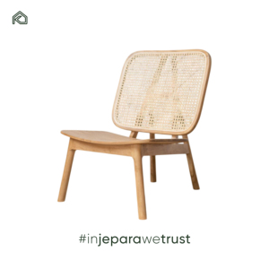 Chaise de jardin en rotin nordique moderne pour restaurant, salon extérieur, en teck massif, cannage en rotin, style bohème - Kana - Product Image 3