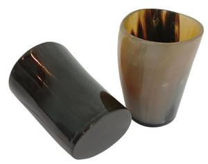 Mug en corne de buffle naturelle, fait main, poli, de luxe, écologique, avec poignée, pour homme, pour la bière, idéal comme cadeau. - Product Image 2