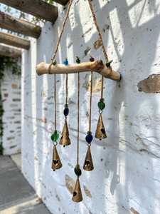 Handmade Animal Theme Wooden Wind Chime with Tin Bells and Glass Beads for Indoor/Outdoor <b>Garden</b> and Patio Hanging Decor - Product Image 2