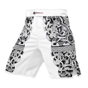 Pantalones cortos MMA para hombre, con estampado, cintura elástica, para entrenamiento en gimnasio, kickboxing, ligeros, de secado rápido, coloridos, para artes marciales mixtas. - Product Image 1