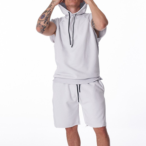 Top Selling 2-Piece <b>Set</b> Regular Fit Short Sleeve Printed Hoodie Shorts Casual Sporty High-End Fabric Midweight <b>Twin</b> <b>Sets</b> - Product Image 6