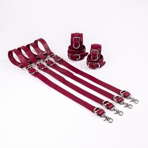 Four Straps or <b>Cuffs</b> Options for Bed Restraints Cowhide <b>Leather</b> and Strong Hardware Great for Bed Ankle and <b>Wrist</b> <b>Cuff</b> BDSM-0123 - Product Image 1