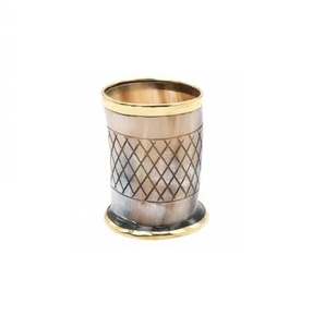 Verre à boire en corne de viking, tasse à bière ou à vin, couleur noire standard, article cadeau écologique à vendre - Product Image 3
