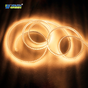 3000K ngoài trời 60LEDs/m không thấm nước <span class=keywords><strong>LED</strong></span> Strip ánh sáng Hot Bán 50 m/cuộn PVC 120V/220V IP65 <span class=keywords><strong>RGB</strong></span> <span class=keywords><strong>LED</strong></span> Strip cao 80 CRI khu dân cư - Product Image 2