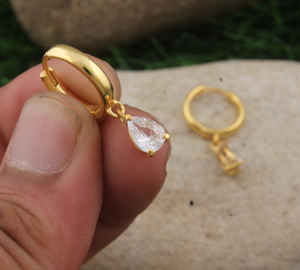 Pendientes de Plata de Ley 925 con Baño de Plata, Diseño de Estrella, con Circonita Cúbica Tallada, Joyería Fina para Mujer, Estilo Celestial, para Bodas - Product Image 5